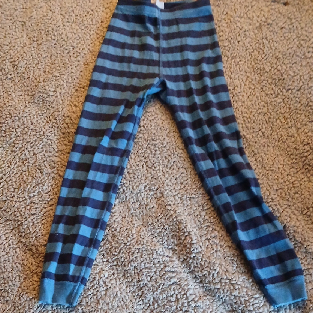 Striped Blue and Black Leggings